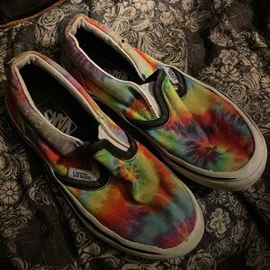 Vans | Little Girls Sneakers US Size 13 Rainbow Tie Dye Slip On Shoes - Rare!